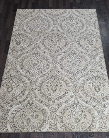 Ковер бельгийский 690346555 Fresco Palazzo (PP Heatset Высокоплотный, серый, кремовый)