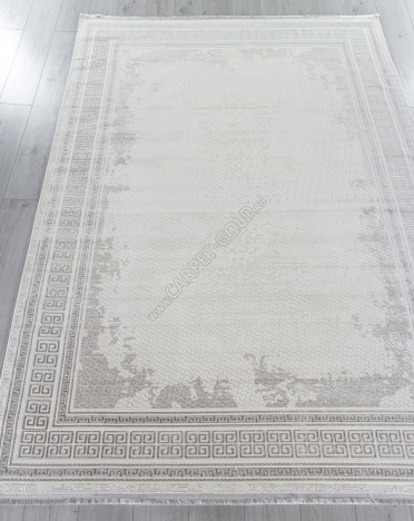 Ковер турецкий 33368A SHINE (Полиэстер, серый, кремовый)