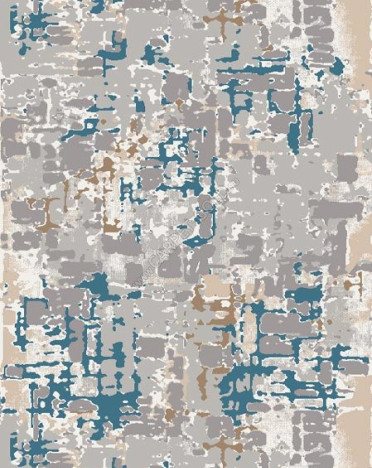 Российская ковровая дорожка БелКа 32110 (Полиэстер хит-сет, серый, голубой)