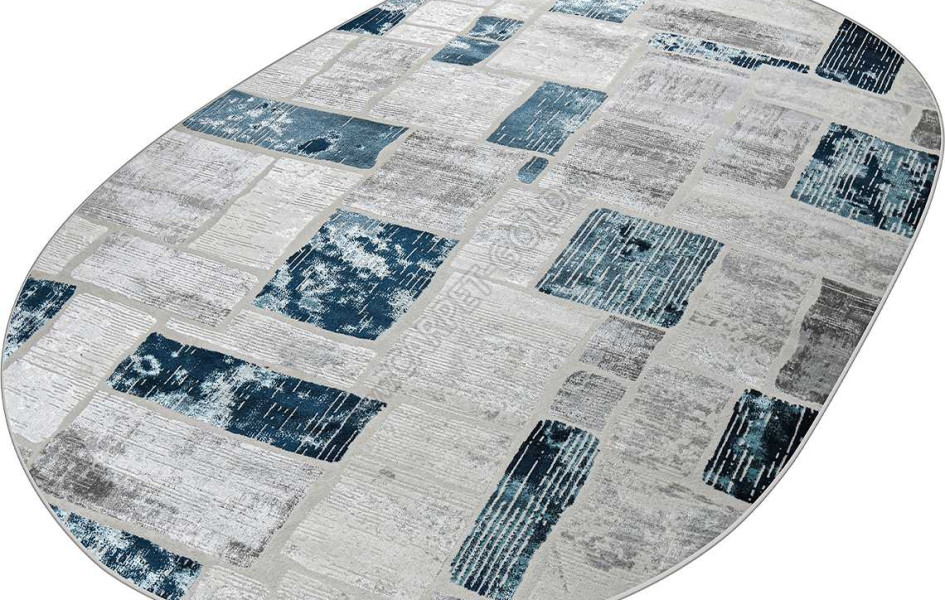 38471A OVAL BLUE FLS / L.GREY Kleopatra