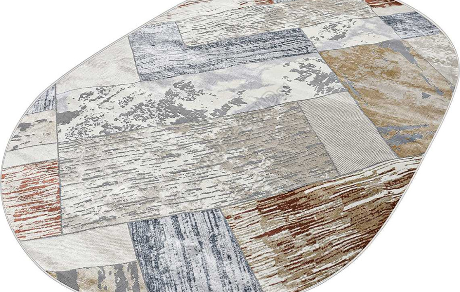 Турецкий ковер Regnum 37932A OVAL BLUE / L.BEIGE