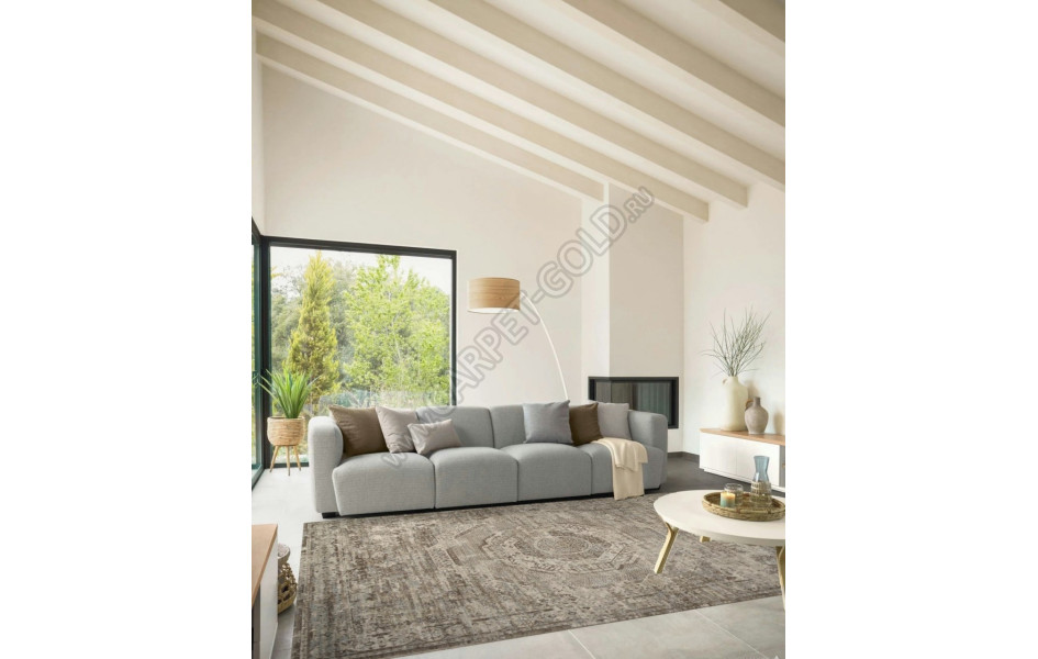 Ковер F446AD - BROWN / BEIGE - Прямоугольник - коллекция AFINA