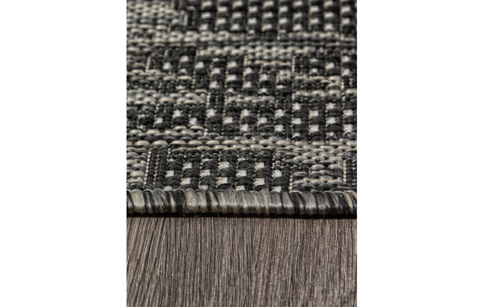 Ковер S136 - BLACK-GRAY - Прямоугольник - коллекция KAIR